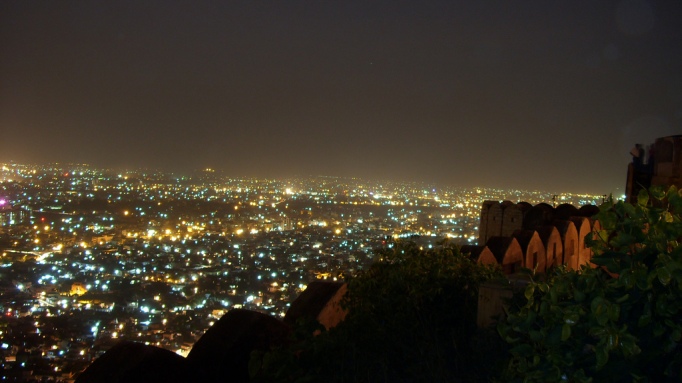 night view of pink city of jaipur